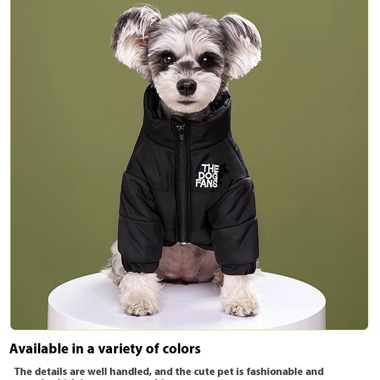 Moda ropa de abrigo para mascotas, moda bordado perro Otoño e Invierno ropa de algodón, ropa para mascotas, engrosada caliente abajo ropa 15