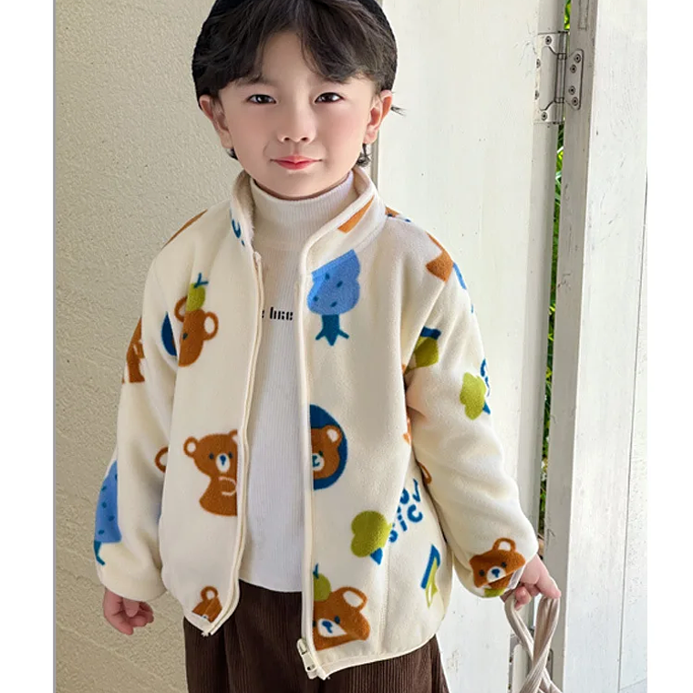 Abrigos de dibujos animados para niños, moda de otoño, ropa para niños de 1 a 2, 4, 6, 8 años, chaqueta de lana cálida para invierno para bebés y niñas 23