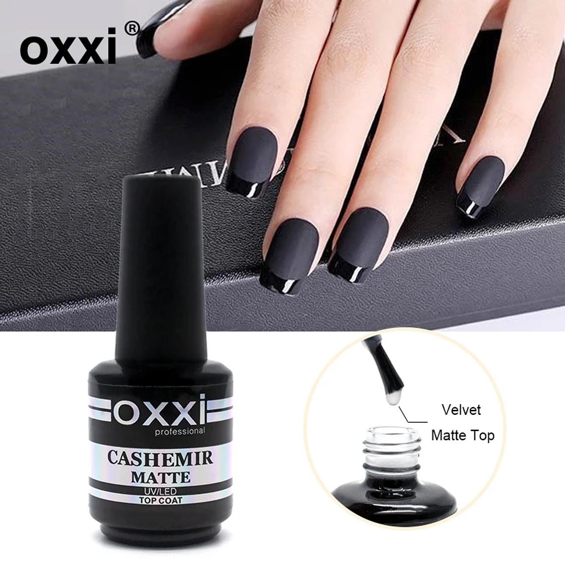 OXXI, nuevo abrigo superior mate de terciopelo, barniz de Gel UV semipermanente para uñas, diseño artístico de uñas híbrido, Base y parte superior de goma Led mate Gellak 1