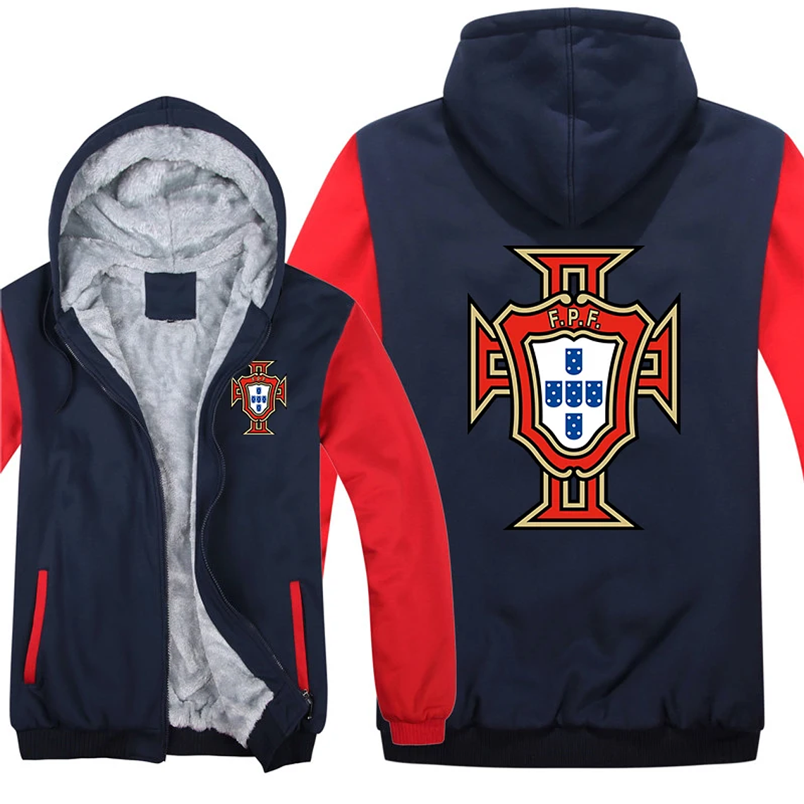 Sudaderas con capucha de Portugal para hombre, abrigo de invierno de lana cálida, sudaderas de Portugal, chaqueta, ropa de calle 1