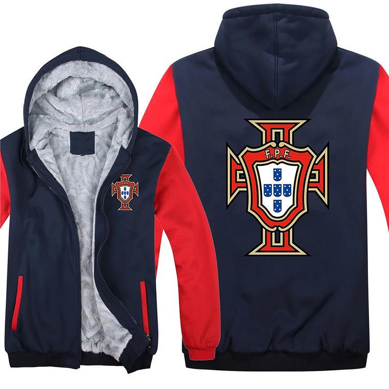 Sudaderas con capucha de Portugal para hombre, abrigo de invierno de lana cálida, sudaderas de Portugal, chaqueta, ropa de calle 1