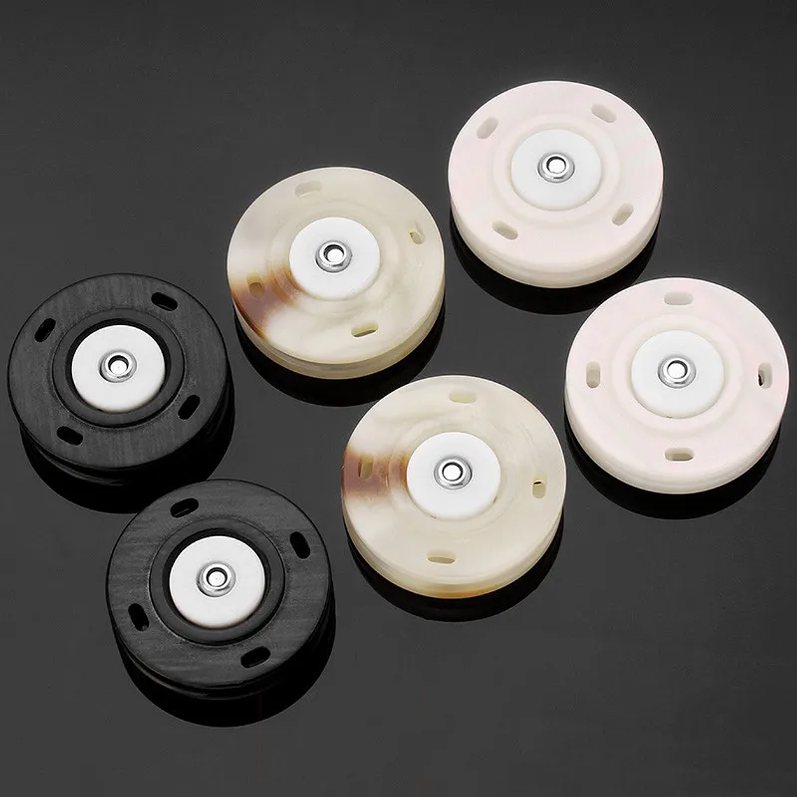 10 Uds. De abrigo cortavientos con botones a presión de resina de alta calidad, botones invisibles redondos, accesorios de botones decorativos para ropa grande 1