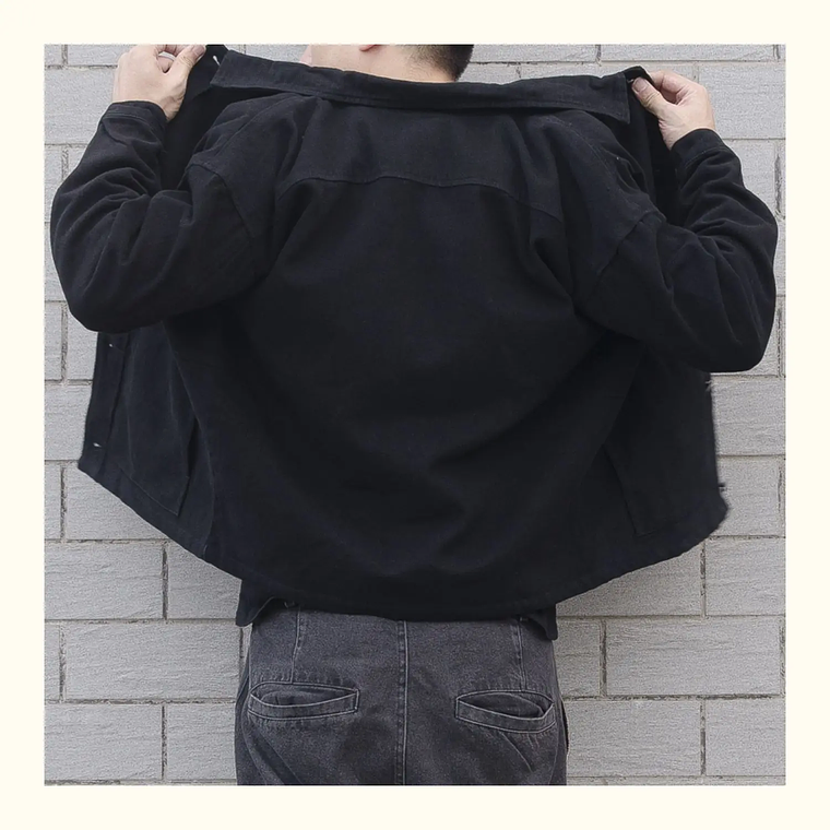 Chaquetas de mezclilla para hombre, abrigos sólidos con cuello vuelto, manga larga, un solo pecho, punto abierto, chaqueta informal sencilla para invierno 2024 4