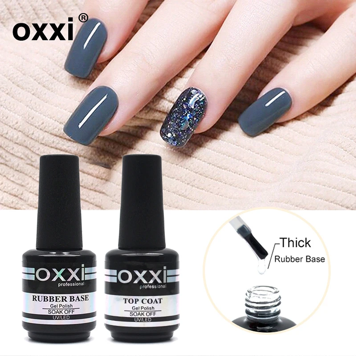 OXXI, nuevo abrigo superior mate de terciopelo, barniz de Gel UV semipermanente para uñas, diseño artístico de uñas híbrido, Base y parte superior de goma Led mate Gellak 4
