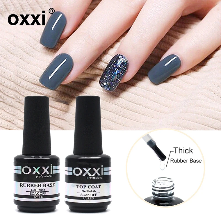 OXXI, nuevo abrigo superior mate de terciopelo, barniz de Gel UV semipermanente para uñas, diseño artístico de uñas híbrido, Base y parte superior de goma Led mate Gellak 4