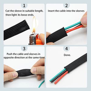 10/50m 2 4 6 8 10 12 14 16 18 20mm PET de alta densidad trenzado funda expandible envoltura de alambre funda protectora de Cable aislada de nailon