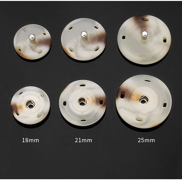 10 Uds. De abrigo cortavientos con botones a presión de resina de alta calidad, botones invisibles redondos, accesorios de botones decorativos para ropa grande 5