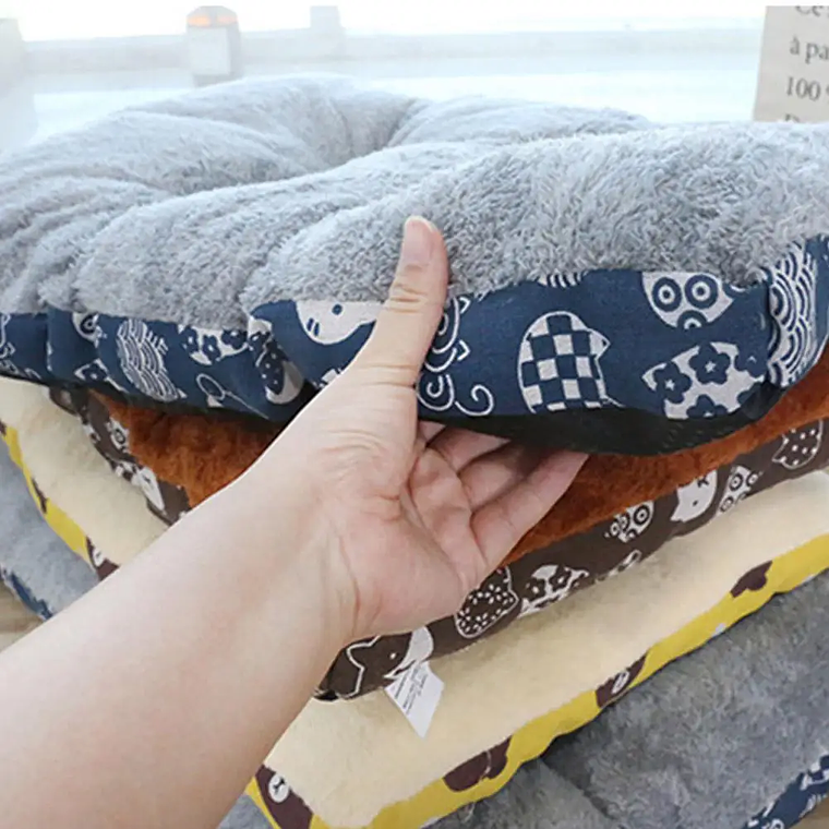 Alfombrilla de cama de algodón puro para perro y gato, colchón cálido de invierno, diseño antideslizante, lavable a máquina, Ma 2