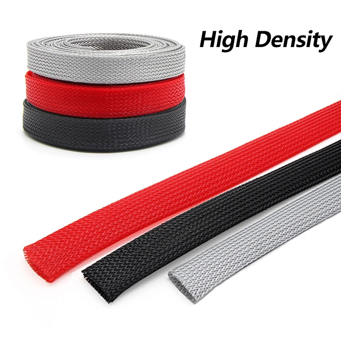 10/50m 2 4 6 8 10 12 14 16 18 20mm PET de alta densidad trenzado funda expandible envoltura de alambre funda protectora de Cable aislada de nailon 5