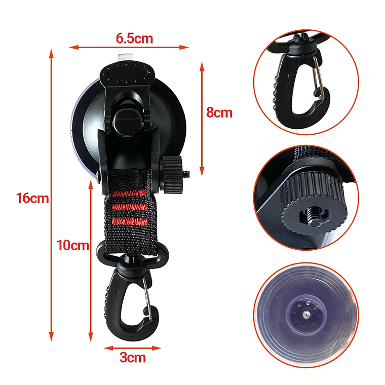 Ganchos de fijación para tienda de campaña, 6/8/10 Uds., para coche, viaje, escalada, perchero portátil para ropa, perchas de alta resistencia al vacío, ventosas para Camper 2