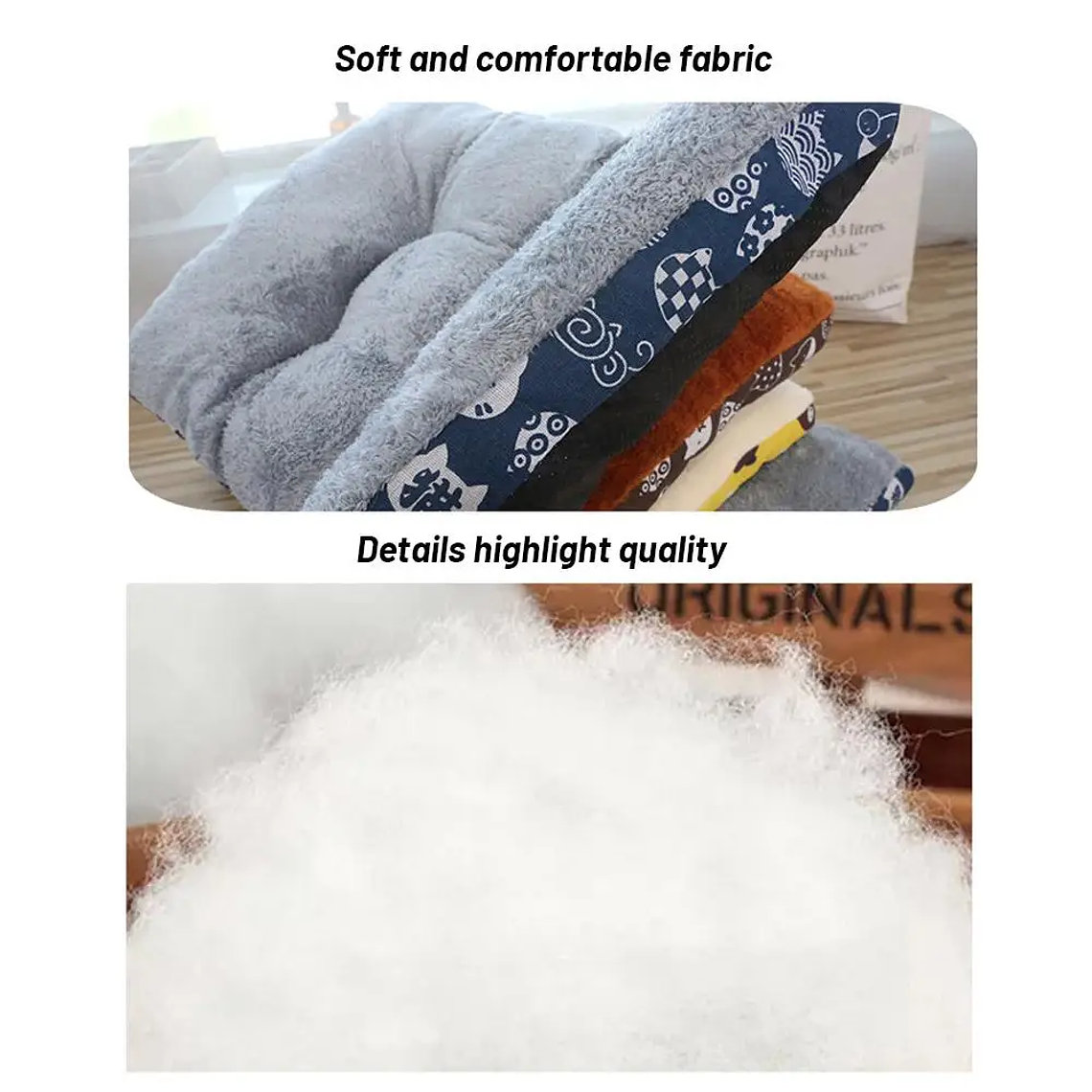 Alfombrilla de cama de algodón puro para perro y gato, colchón cálido de invierno, diseño antideslizante, lavable a máquina, Ma 4