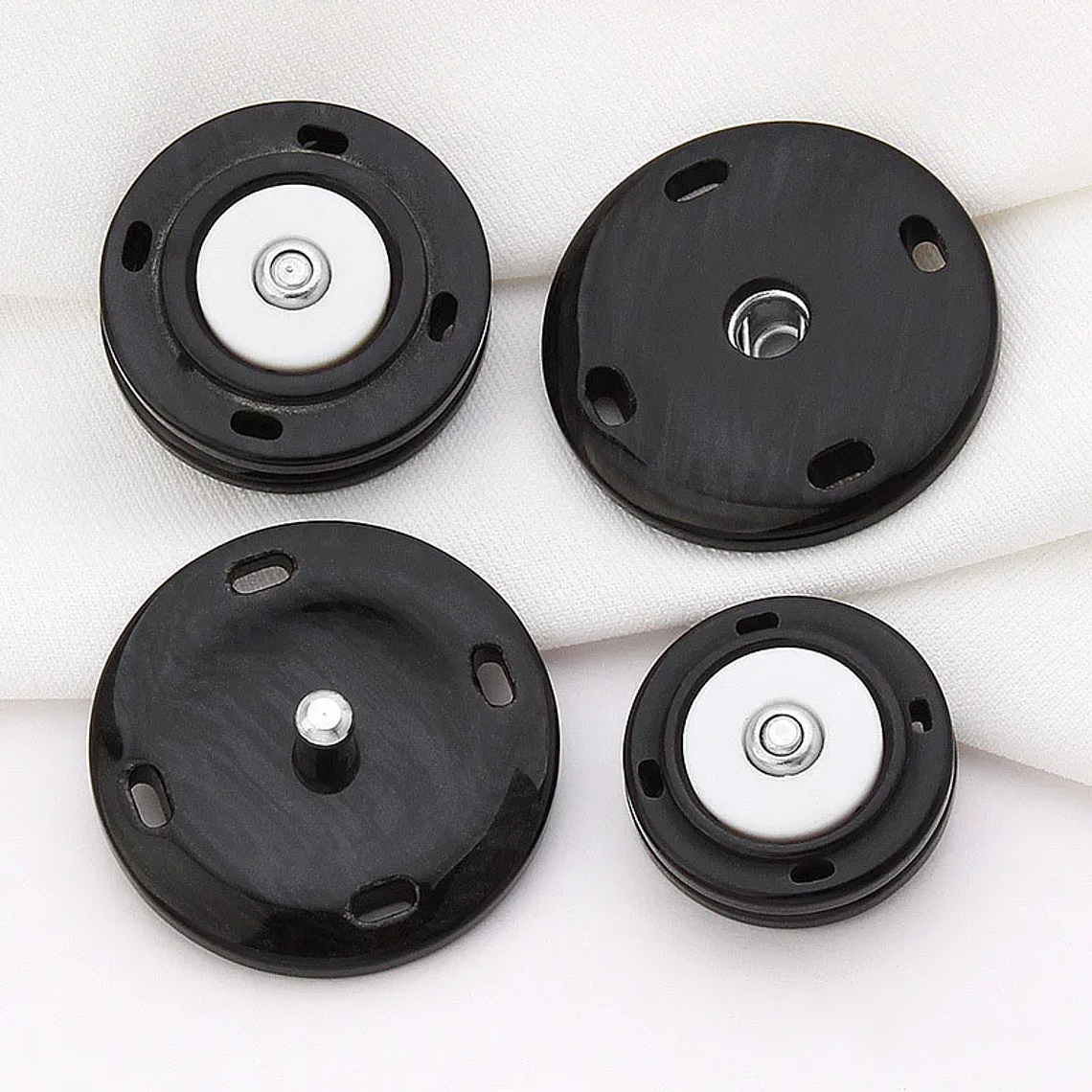 10 Uds. De abrigo cortavientos con botones a presión de resina de alta calidad, botones invisibles redondos, accesorios de botones decorativos para ropa grande 9