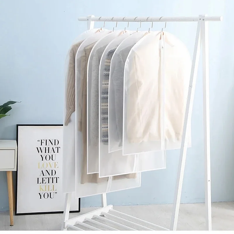 Funda antipolvo para colgar ropa, funda para vestido de novia, bolsa de almacenamiento para abrigo de traje, organizador de bolsas de ropa, organizador de ropa colgante para armario 13