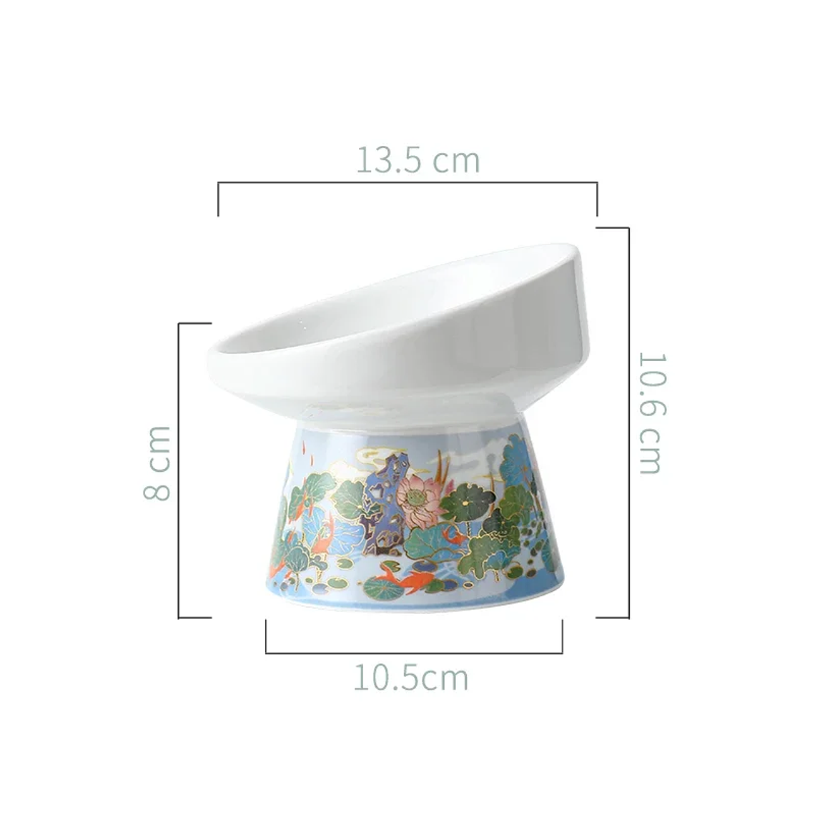 Cuenco de cerámica para gatos de estilo chino, comederos de agua para comida de mascotas, suministros para beber y comer para gatos elevados, productos de alimentación para perros pequeños 10