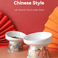 Cuenco de cerámica para gatos de estilo chino, comederos de agua para comida de mascotas, suministros para beber y comer para gatos elevados, productos de alimentación para perros pequeños - thumbnail 11