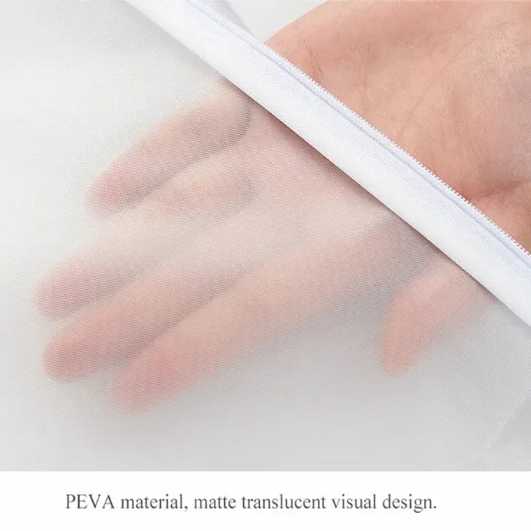 Funda antipolvo para colgar ropa, funda para vestido de novia, bolsa de almacenamiento para abrigo de traje, organizador de bolsas de ropa, organizador de ropa colgante para armario 16