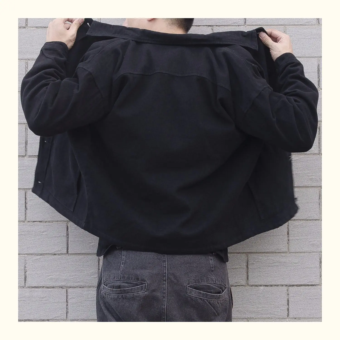 Chaquetas de mezclilla para hombre, abrigos sólidos con cuello vuelto, manga larga, un solo pecho, punto abierto, chaqueta informal sencilla para invierno 2024 13