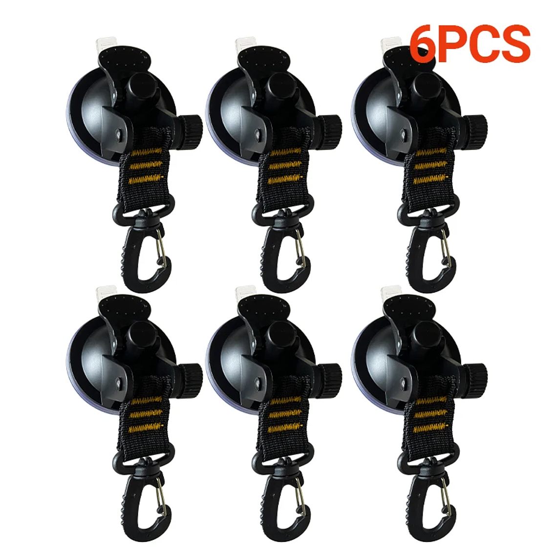 Ganchos de fijación para tienda de campaña, 6/8/10 Uds., para coche, viaje, escalada, perchero portátil para ropa, perchas de alta resistencia al vacío, ventosas para Camper 7