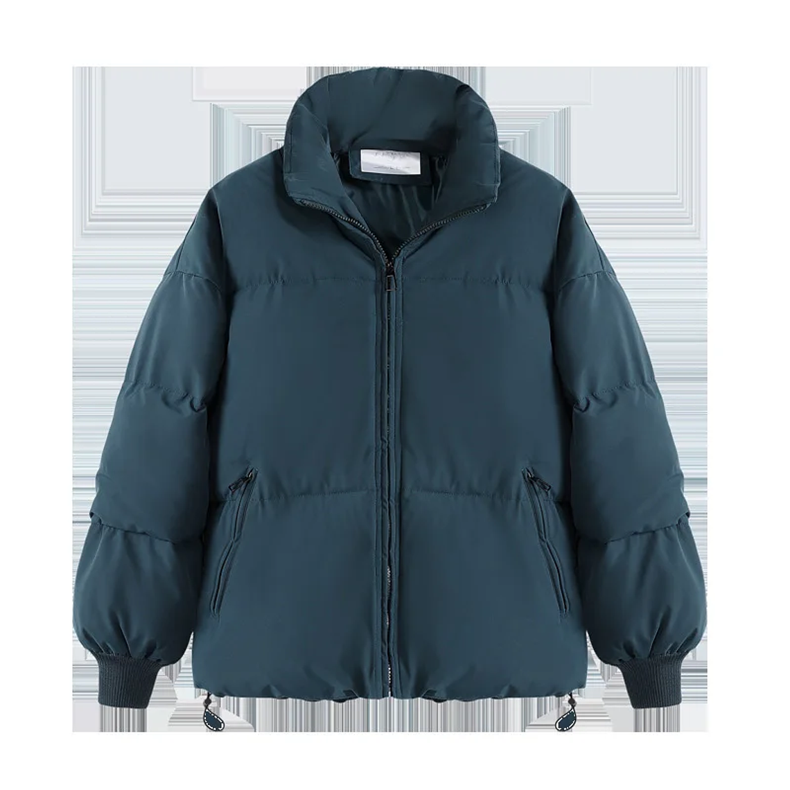 Abrigos cálidos sólidos sueltos para mujer, abrigo informal grueso con cremallera, cuello alto, ropa de calle elegante Harajuku para mujer, Invierno 14