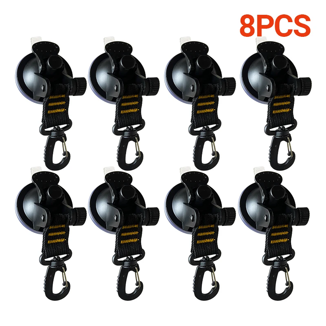 Ganchos de fijación para tienda de campaña, 6/8/10 Uds., para coche, viaje, escalada, perchero portátil para ropa, perchas de alta resistencia al vacío, ventosas para Camper 11