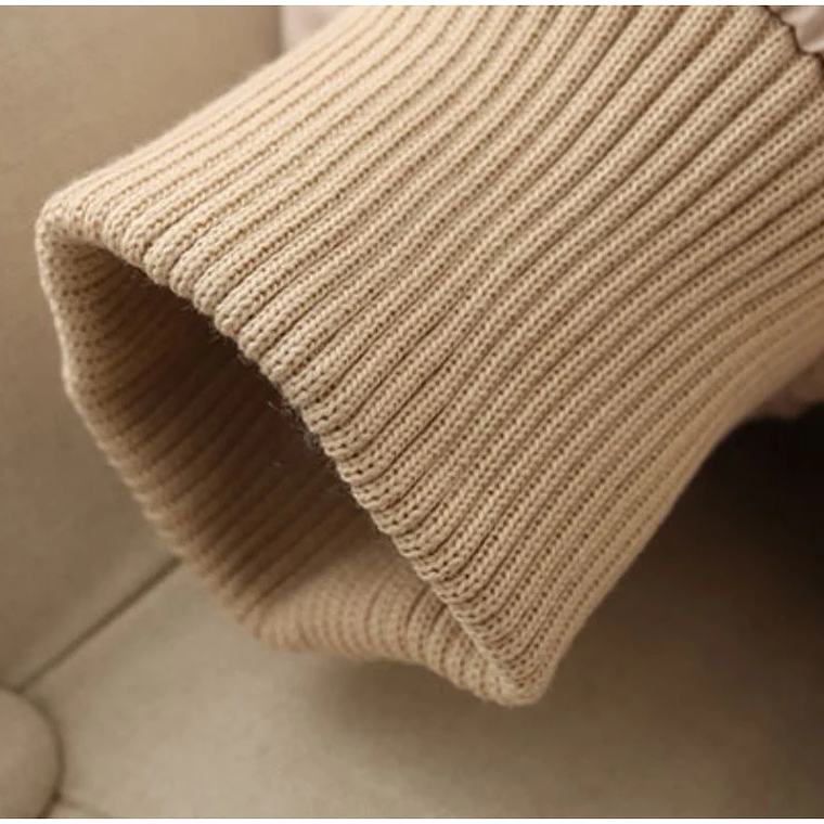 Abrigos cálidos sólidos sueltos para mujer, abrigo informal grueso con cremallera, cuello alto, ropa de calle elegante Harajuku para mujer, Invierno 17