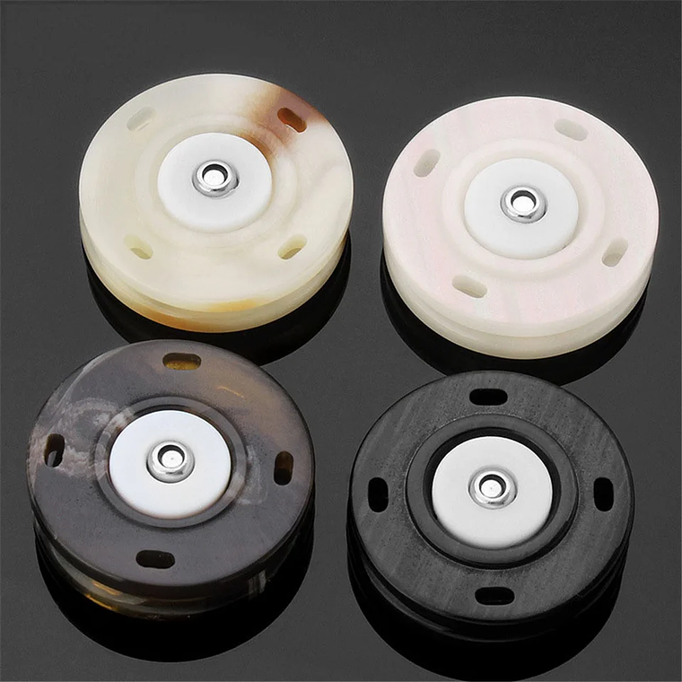 10 Uds. De abrigo cortavientos con botones a presión de resina de alta calidad, botones invisibles redondos, accesorios de botones decorativos para ropa grande 13