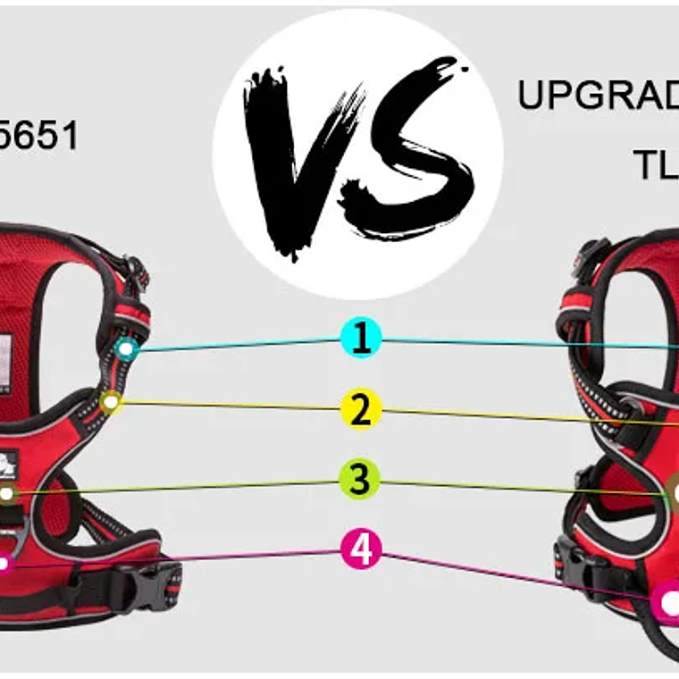 Truelove-arnés reflectante de nailon para perros, chaleco sin tirones, camiseta interior suave ajustable para perros medianos y grandes, para caminar y correr, TLH56512 18