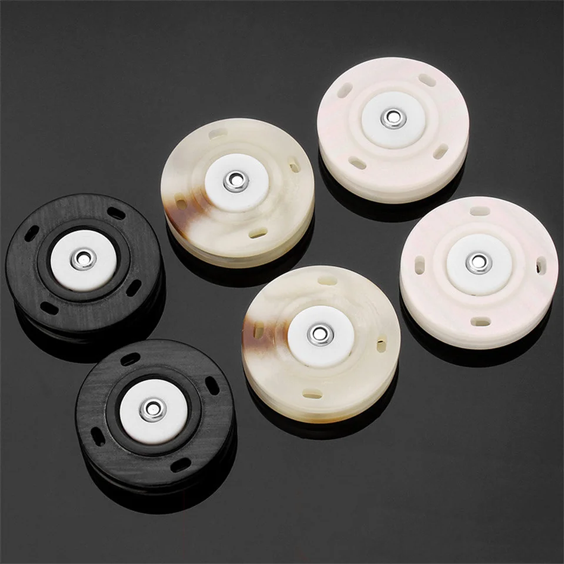 10 Uds. De abrigo cortavientos con botones a presión de resina de alta calidad, botones invisibles redondos, accesorios de botones decorativos para ropa grande 15