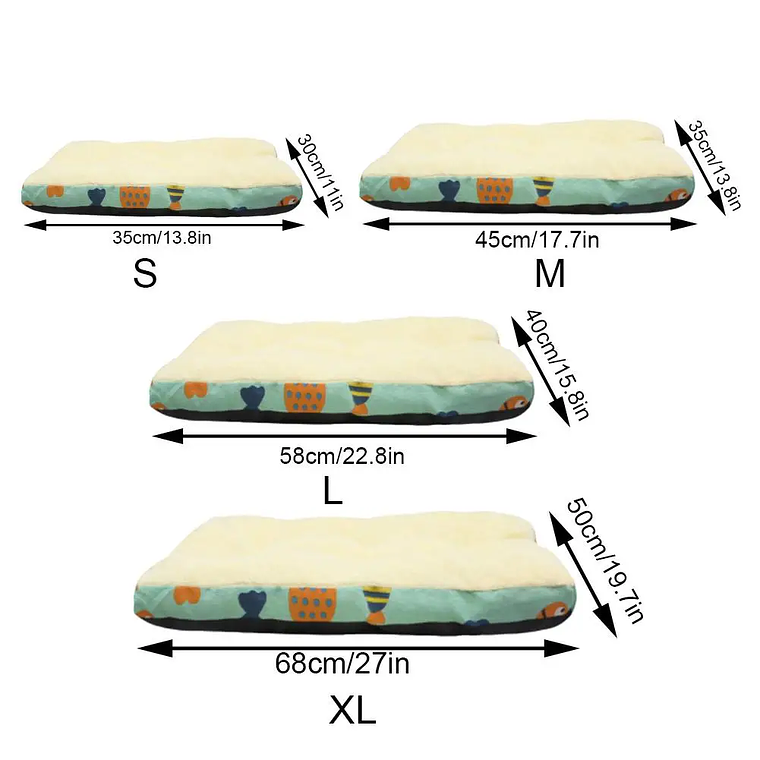Alfombrilla de cama de algodón puro para perro y gato, colchón cálido de invierno, diseño antideslizante, lavable a máquina, Ma 20
