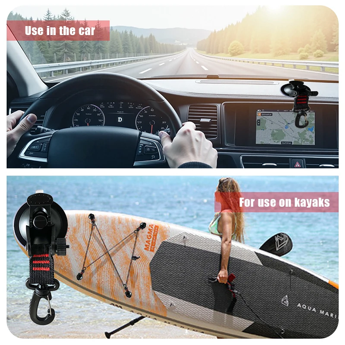 Ganchos de fijación para tienda de campaña, 6/8/10 Uds., para coche, viaje, escalada, perchero portátil para ropa, perchas de alta resistencia al vacío, ventosas para Camper 16