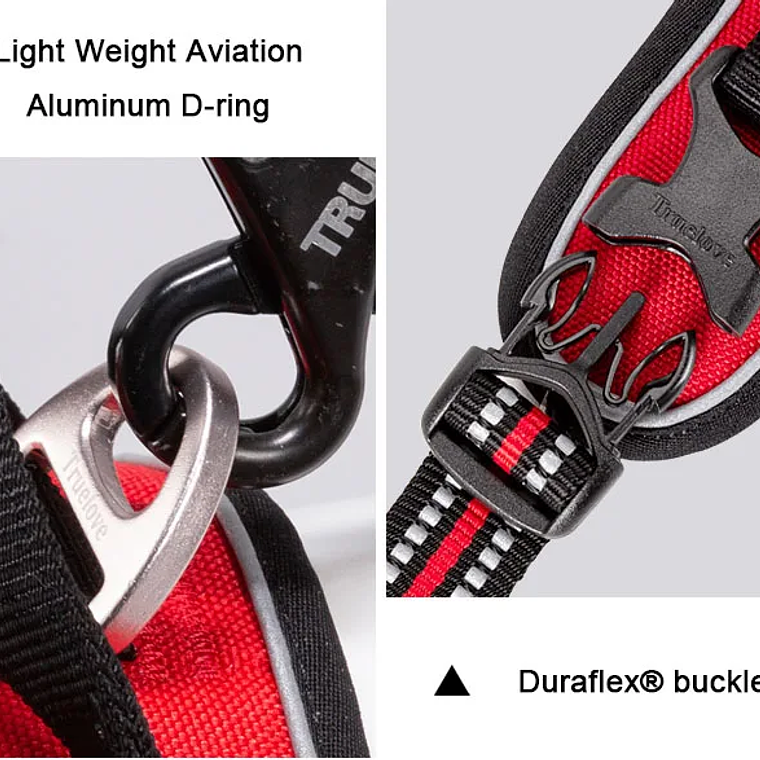 Truelove-arnés reflectante de nailon para perros, chaleco sin tirones, camiseta interior suave ajustable para perros medianos y grandes, para caminar y correr, TLH56512 23