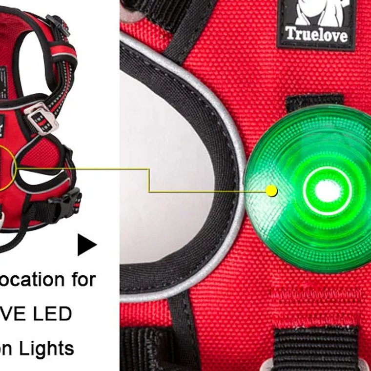 Truelove-arnés reflectante de nailon para perros, chaleco sin tirones, camiseta interior suave ajustable para perros medianos y grandes, para caminar y correr, TLH56512 24