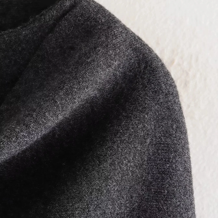 HH bufanda asimétrica de moda abrigo de punto para mujer invierno cálido manga larga un solo botón chaqueta corta de lana suelta para mujer 18