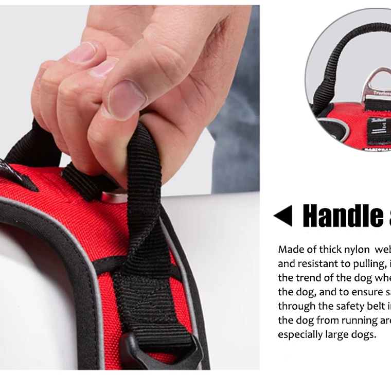 Truelove-arnés reflectante de nailon para perros, chaleco sin tirones, camiseta interior suave ajustable para perros medianos y grandes, para caminar y correr, TLH56512 25