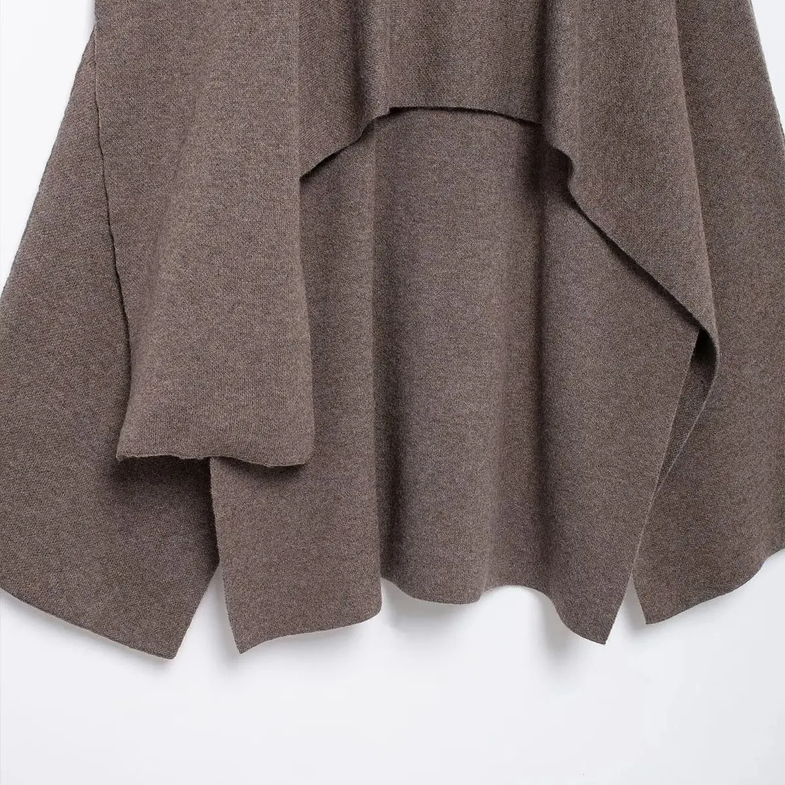 HH bufanda asimétrica de moda abrigo de punto para mujer invierno cálido manga larga un solo botón chaqueta corta de lana suelta para mujer 23