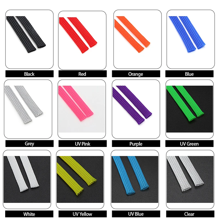 10/50m 2 4 6 8 10 12 14 16 18 20mm PET de alta densidad trenzado funda expandible envoltura de alambre funda protectora de Cable aislada de nailon 23