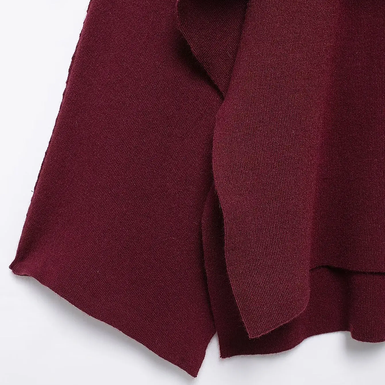 HH bufanda asimétrica de moda abrigo de punto para mujer invierno cálido manga larga un solo botón chaqueta corta de lana suelta para mujer 33