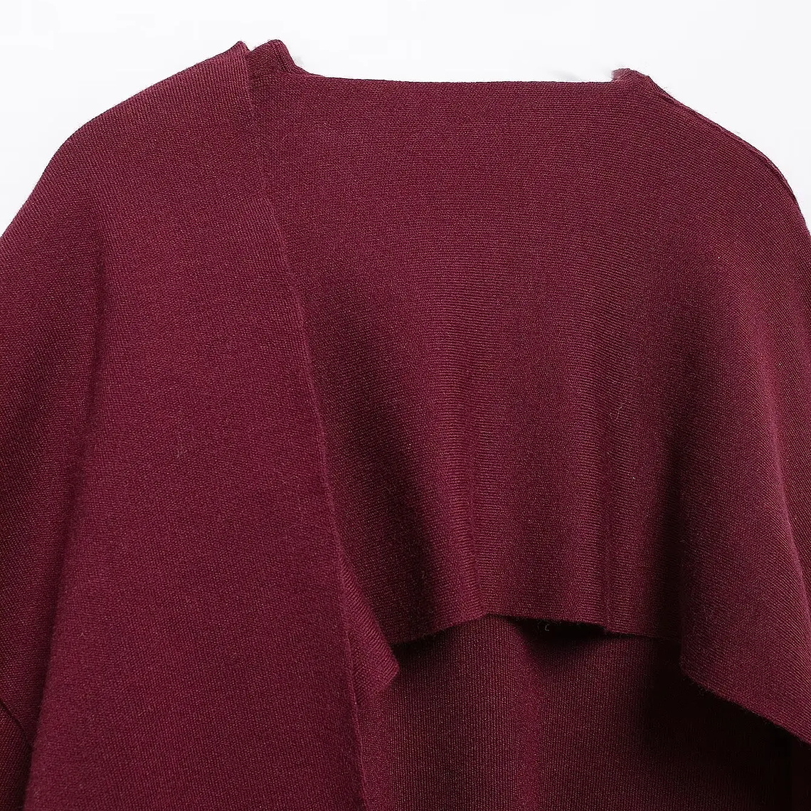 HH bufanda asimétrica de moda abrigo de punto para mujer invierno cálido manga larga un solo botón chaqueta corta de lana suelta para mujer 38