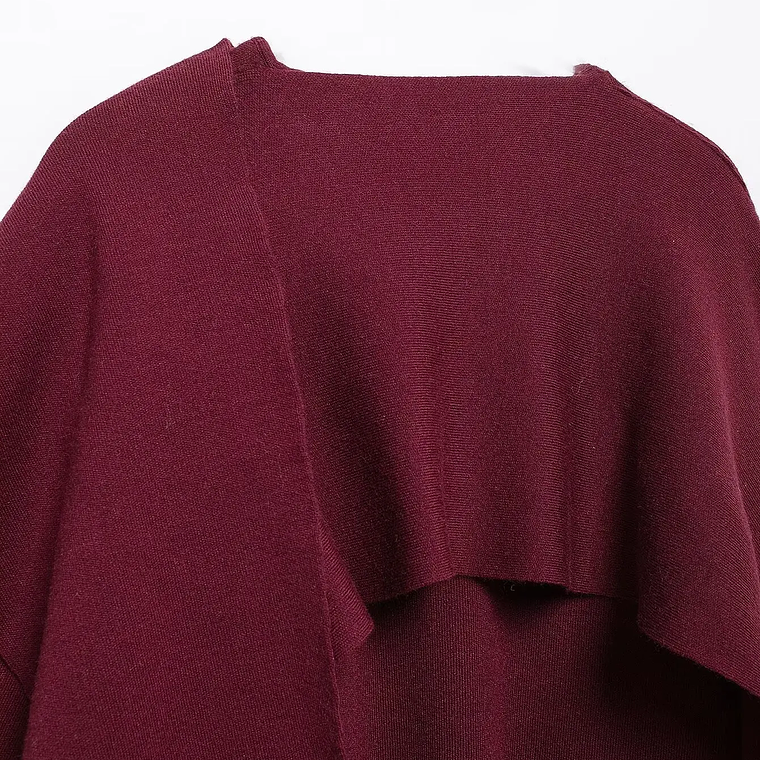 HH bufanda asimétrica de moda abrigo de punto para mujer invierno cálido manga larga un solo botón chaqueta corta de lana suelta para mujer 38