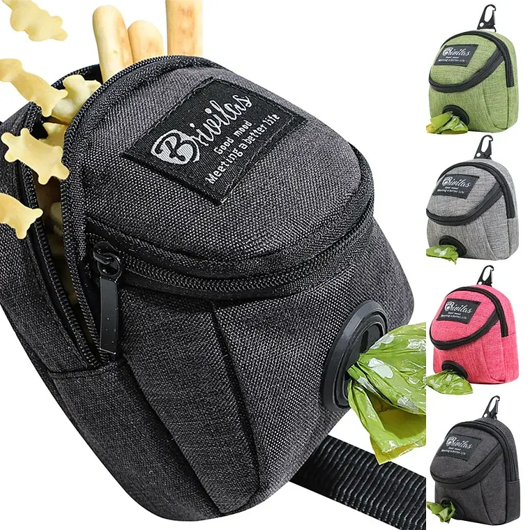 Bolsa de entrenamiento portátil para perros, bolsa de golosinas para perros al aire libre, bolsa de cintura de recompensa para aperitivos para cachorros, dispensador de bolsas para excrementos de per 1
