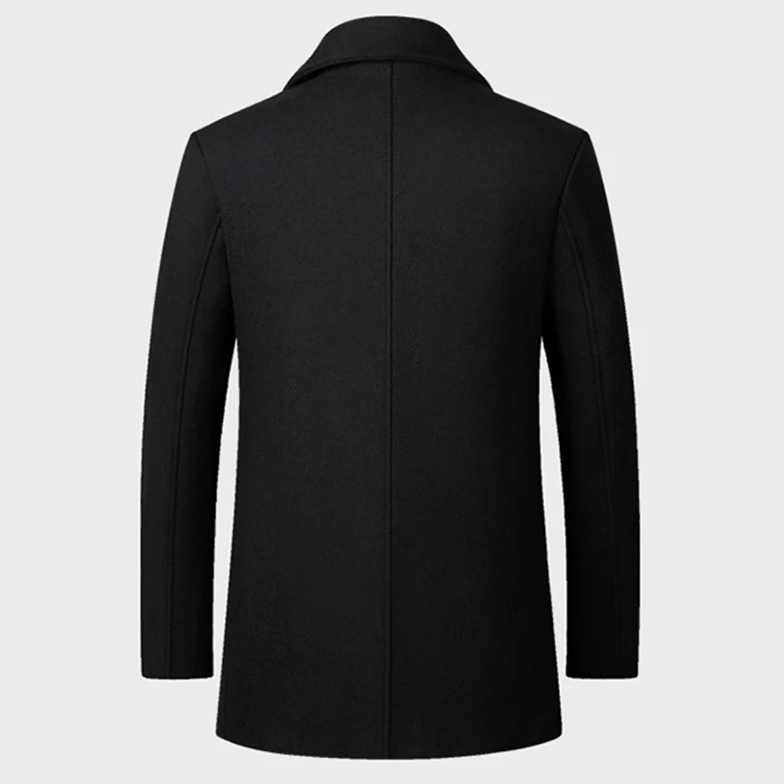 Chaqueta de negocios informal para hombre, tallas Eur, otoño e invierno, abrigo de lana 40% de lana con doble botonadura de gama alta, gabardina cálida 5