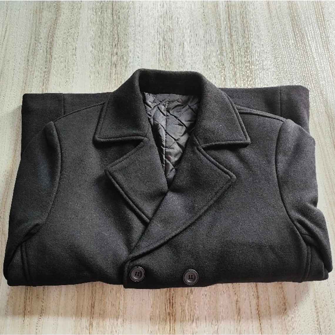 Chaqueta de negocios informal para hombre, tallas Eur, otoño e invierno, abrigo de lana 40% de lana con doble botonadura de gama alta, gabardina cálida 6
