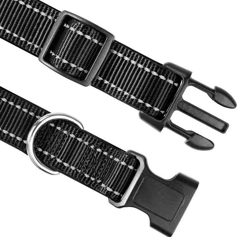 Correa Reflectante para Collar de Perro con Collar Ajustable de Nailon de Seguridad y Correa de Tracción para Mascotas, Apta para Mascotas Pequeñas y Medianas 14