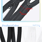 1 pieza Meetee 60-300cm 5 #   Cremalleras de resina, cremalleras de extremo abierto con doble deslizador blanco y negro para coser abrigo, tienda, cierre de cremallera, accesorios DIY - thumbnail 15