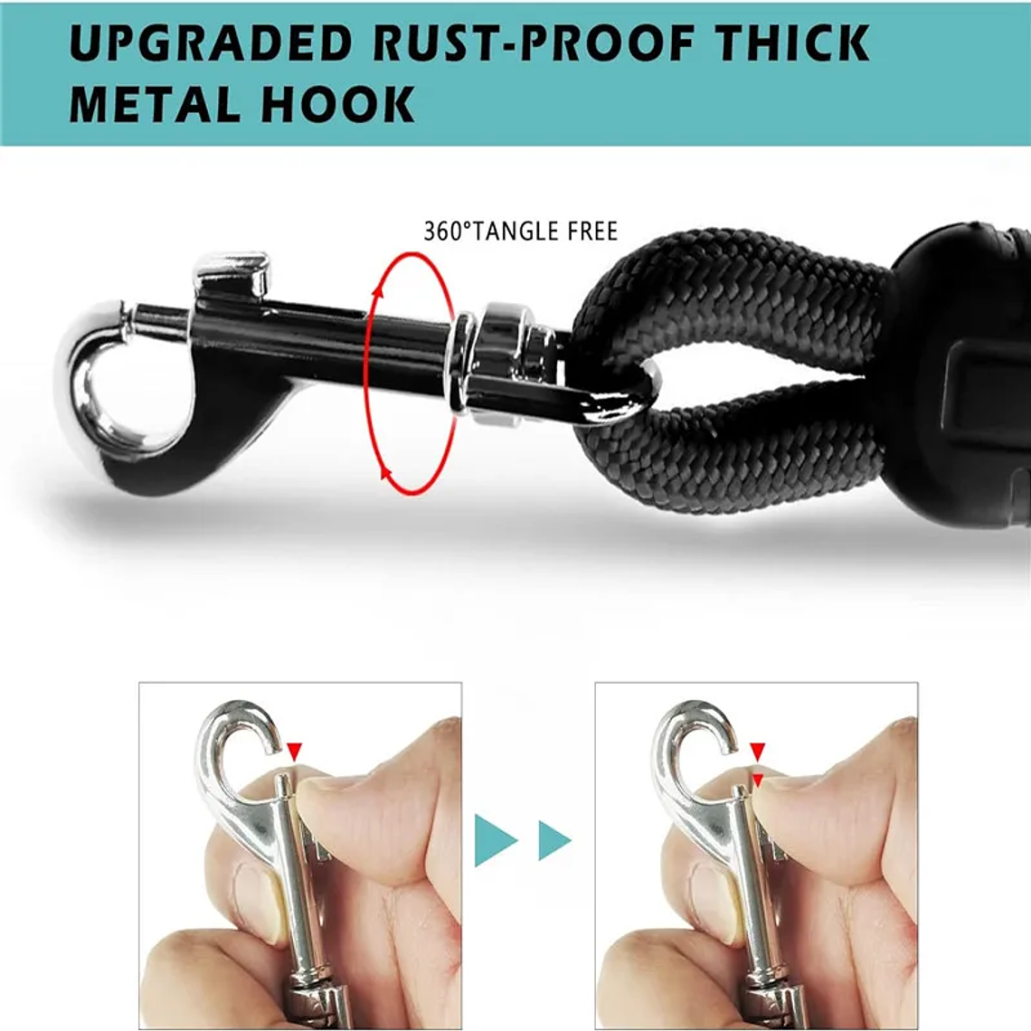 Correa de nailon para perros pequeños, medianos y grandes, cuerda redonda de seguimiento largo para caminar al aire libre, entrenamiento de mascotas, 5m, 10m, 15m 6