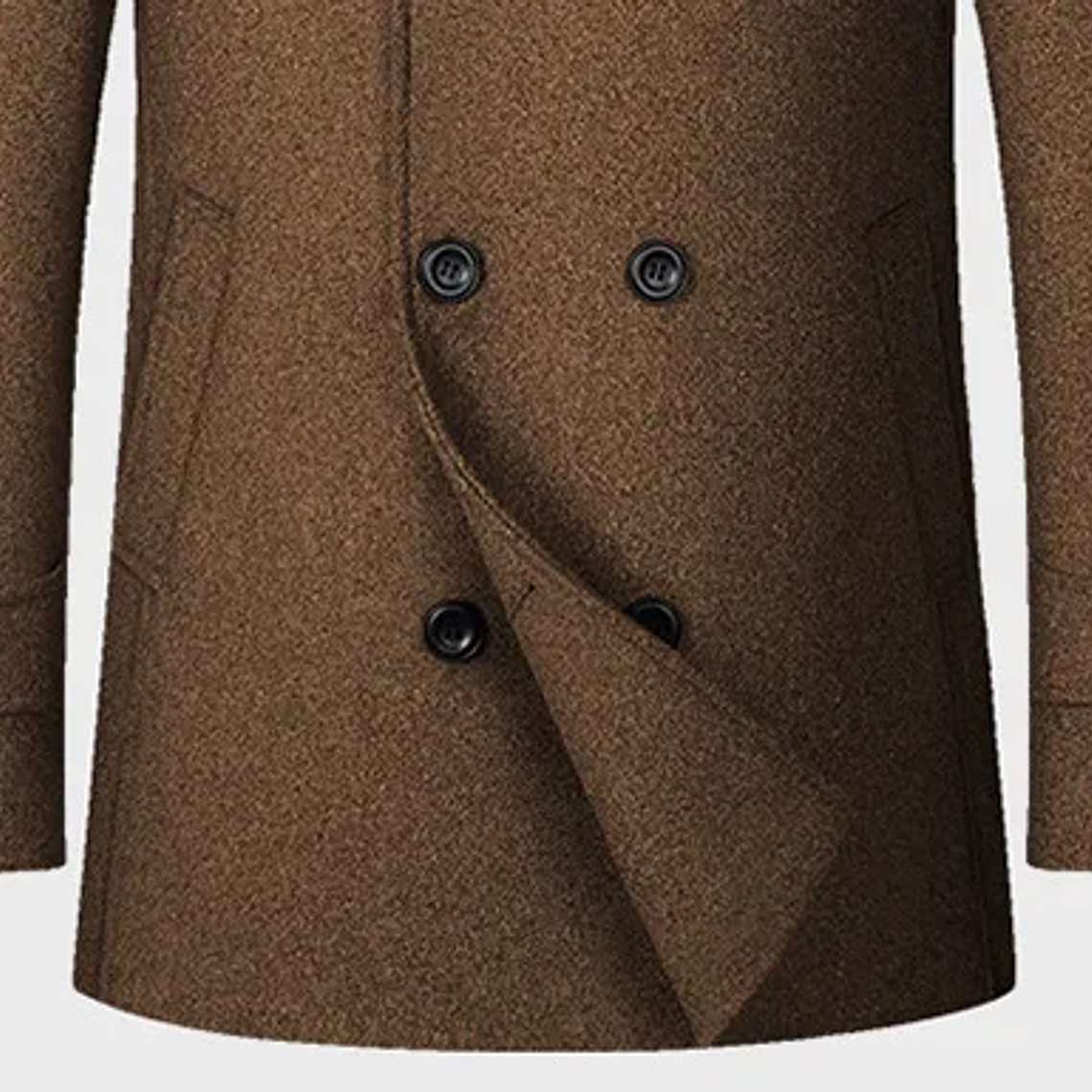 Chaqueta de negocios informal para hombre, tallas Eur, otoño e invierno, abrigo de lana 40% de lana con doble botonadura de gama alta, gabardina cálida 19