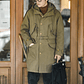 Maden Abrigo masculino pesado M47 Largo medio abrigo con capucha gruesa Puños ajustables Muchos bolsillos Abrigo acolchado con forro polar para el invierno - thumbnail 2