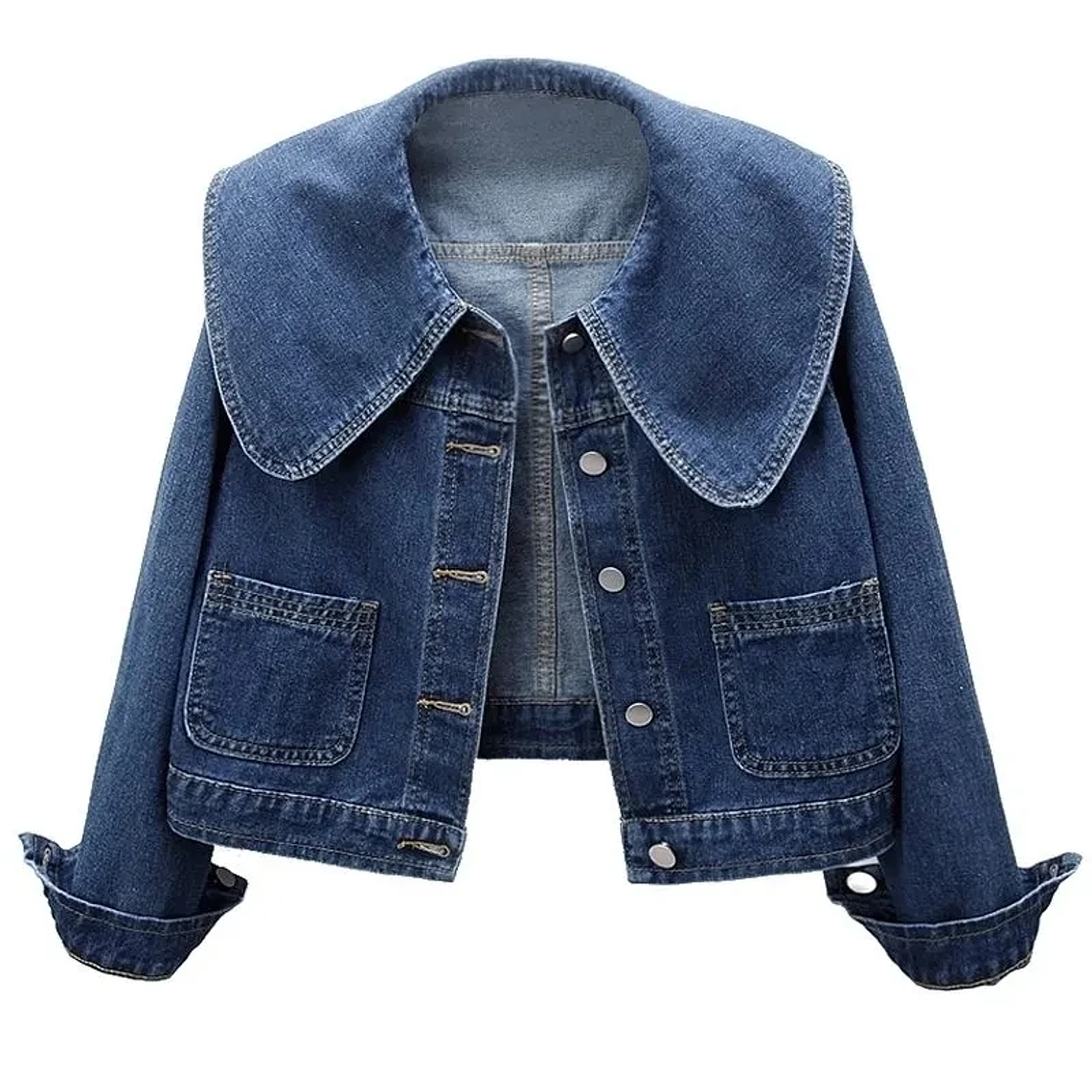 Chaqueta Vaquera de Mezclilla para Mujer, Otoño 2026, Manga Larga, Informal, Corta, Chaqueta de Mezclilla, Ropa Exterior, Casaco, Jaqueta Feminina 4