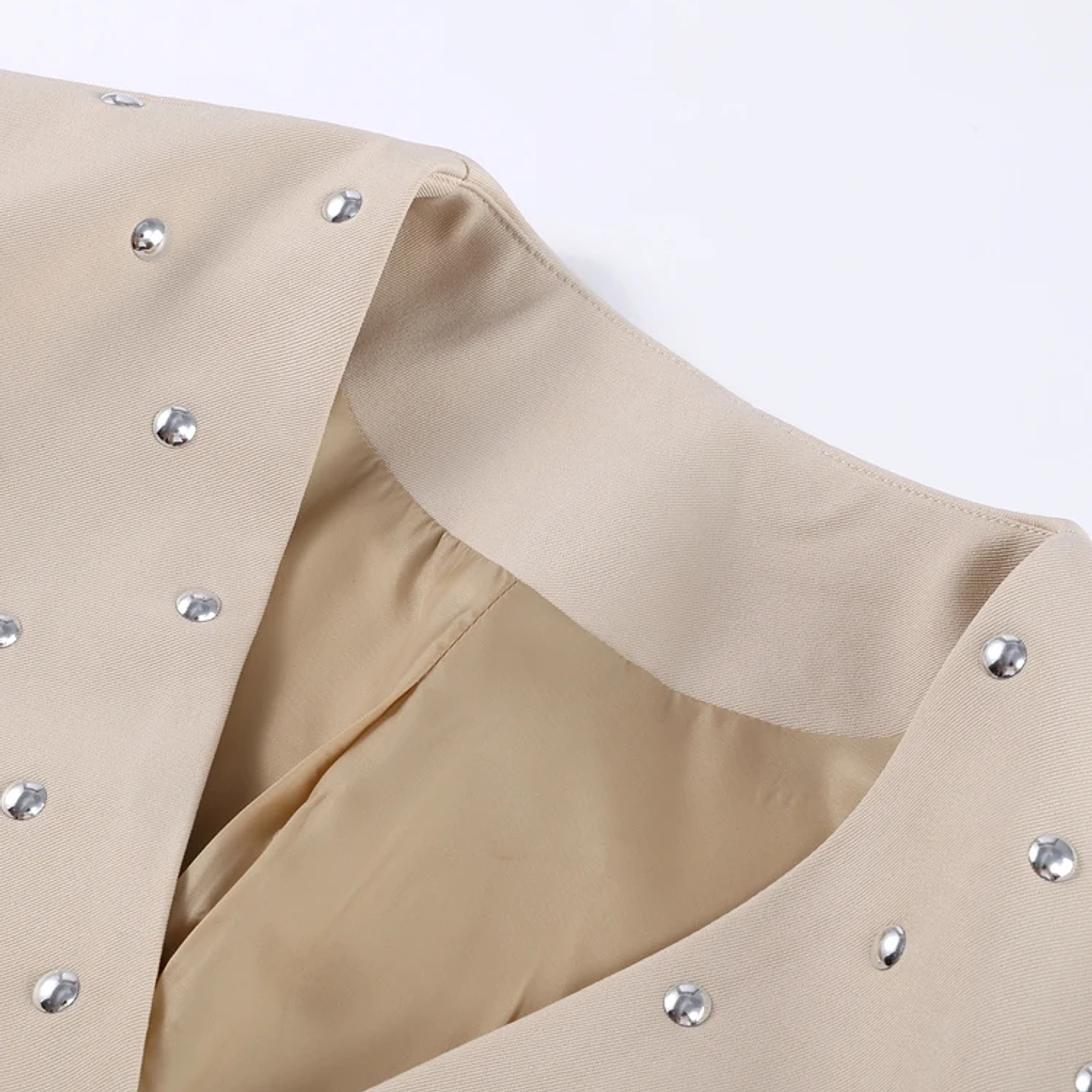 Chaqueta de ante verde y marrón con cremallera para mujer, abrigo Vintage de manga larga con cuello vuelto para ir al trabajo, prendas de vestir exteriores de calle para primavera 2025, Tops para muj 4