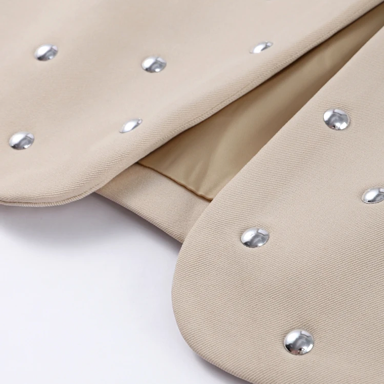 Chaqueta de ante verde y marrón con cremallera para mujer, abrigo Vintage de manga larga con cuello vuelto para ir al trabajo, prendas de vestir exteriores de calle para primavera 2025, Tops para muj 5